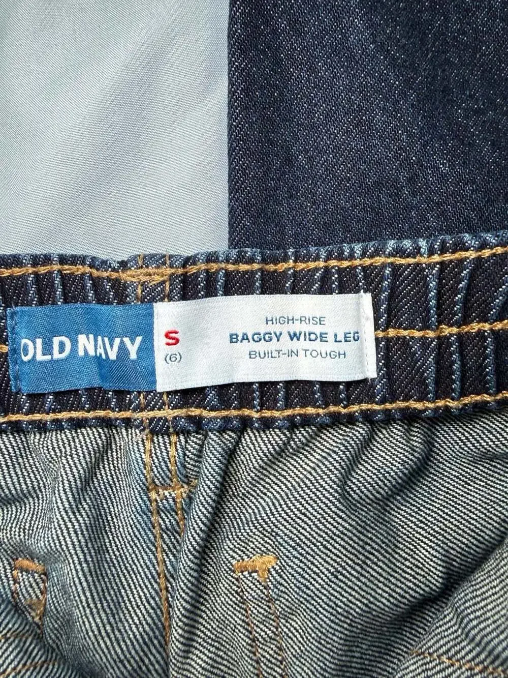 Old Navy Girls High-Rise Baggy Wide-Leg Built-In Tough Jeans
